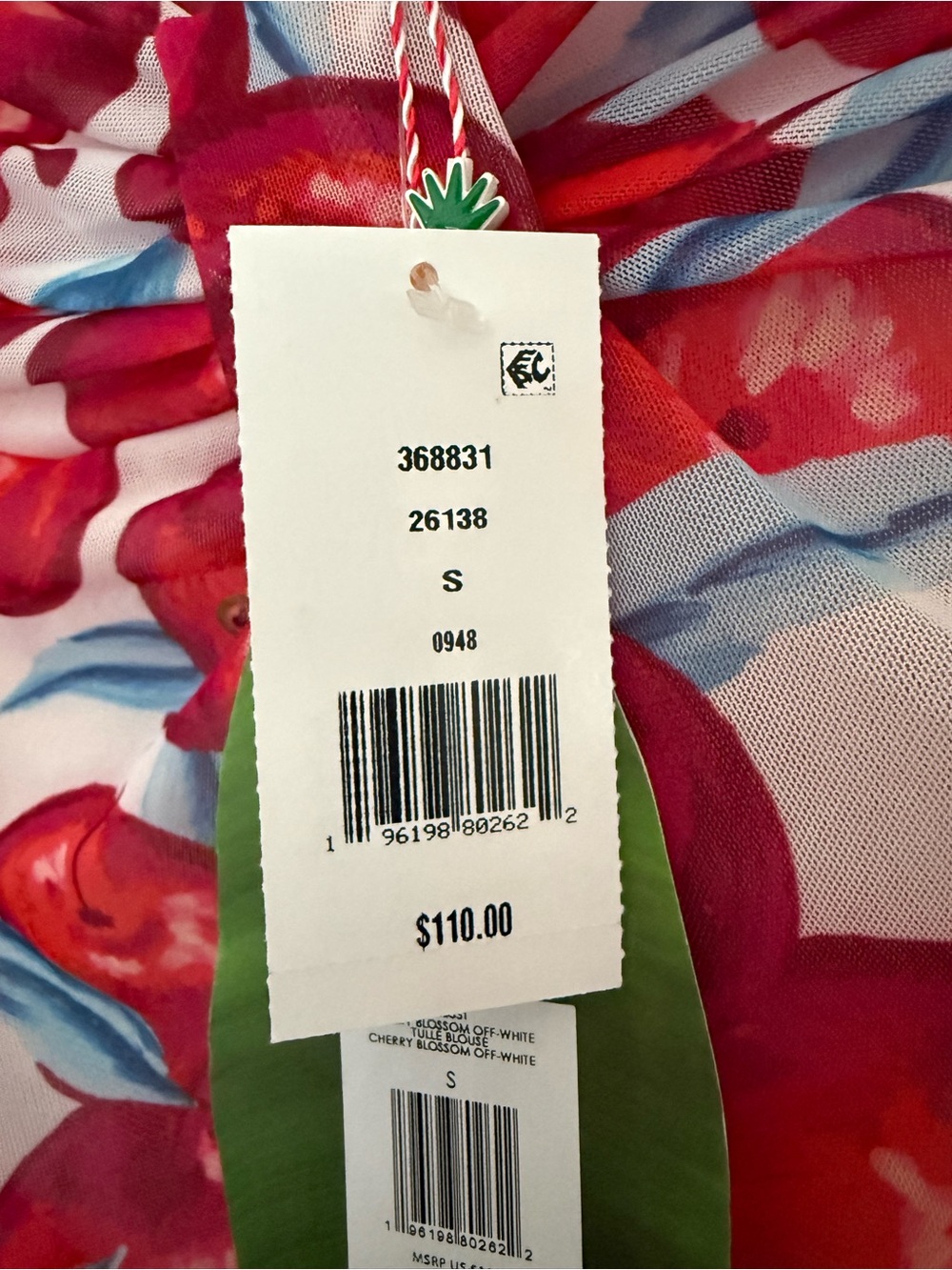 NWT FARM Rio Cheery Tulle Top S - Picture 6 of 6